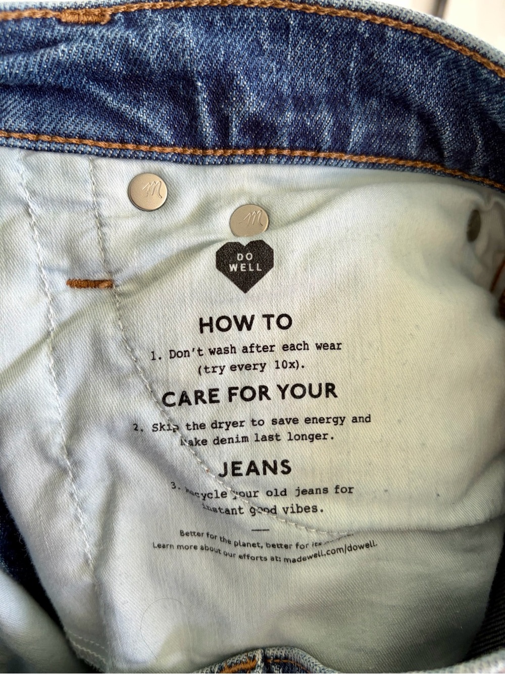 Madewell High-Rise Slim Straight Jeans in Medium Blue - Picture 9 of 9